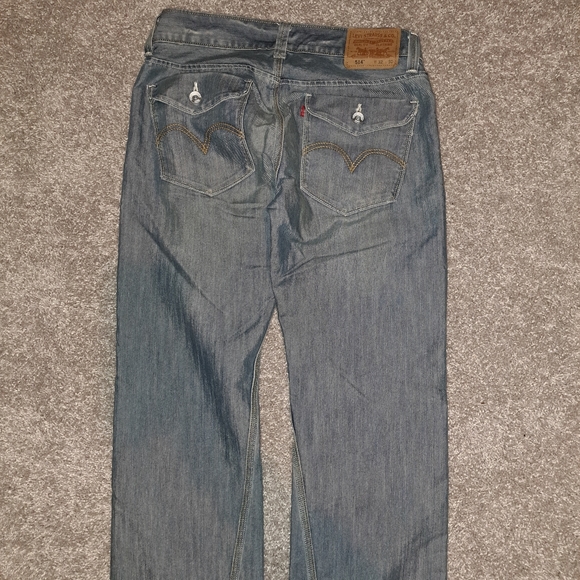 Gray 514 Levy Men's Jeans - Picture 3 of 4